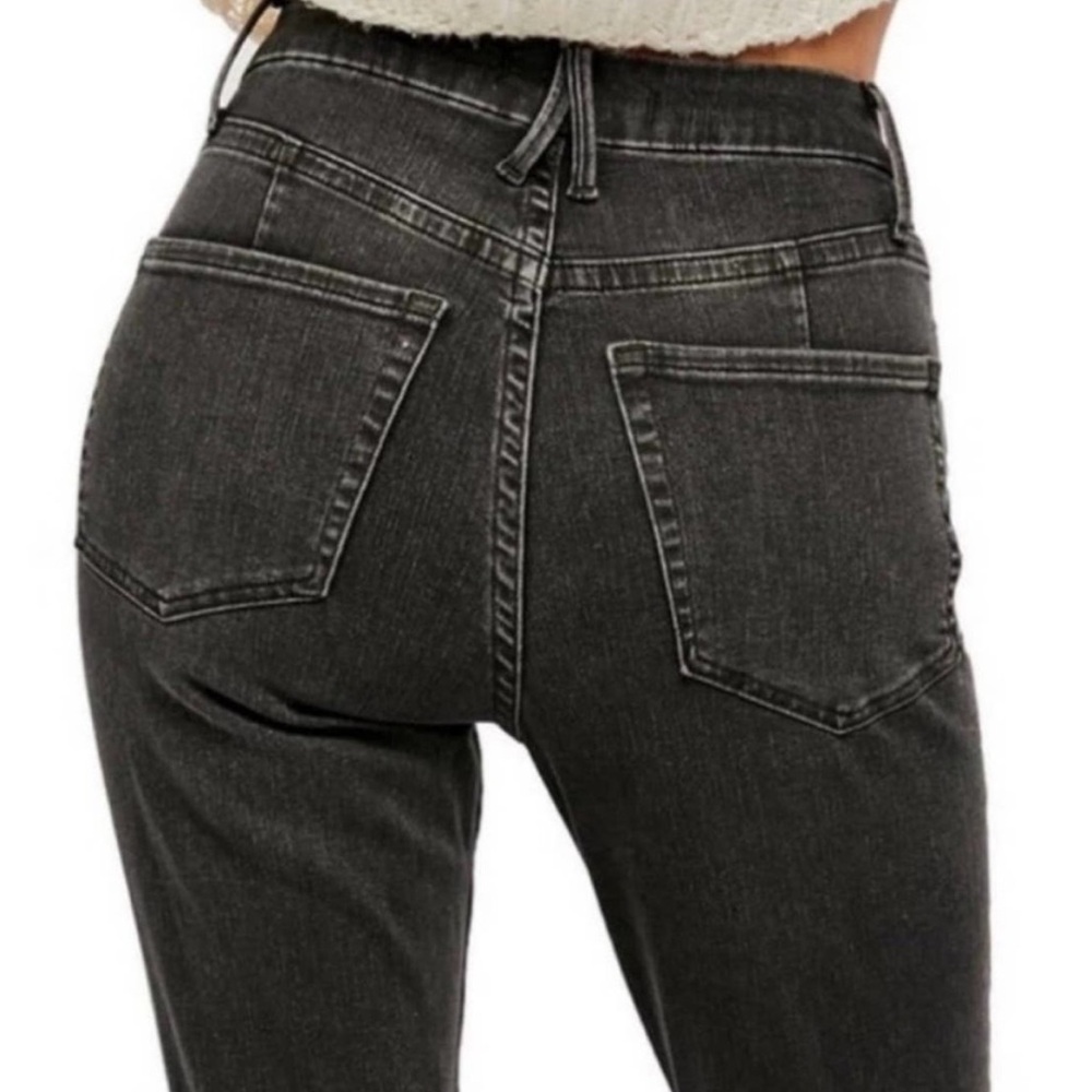 Free People We The Free Montana Black High Rise Skinny Jeans in Milkyway size 25